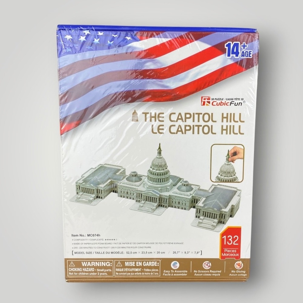 3D Puzzle Capitol Hill CubicFun Sealed 132 Piece Architecture Model Kit 2014